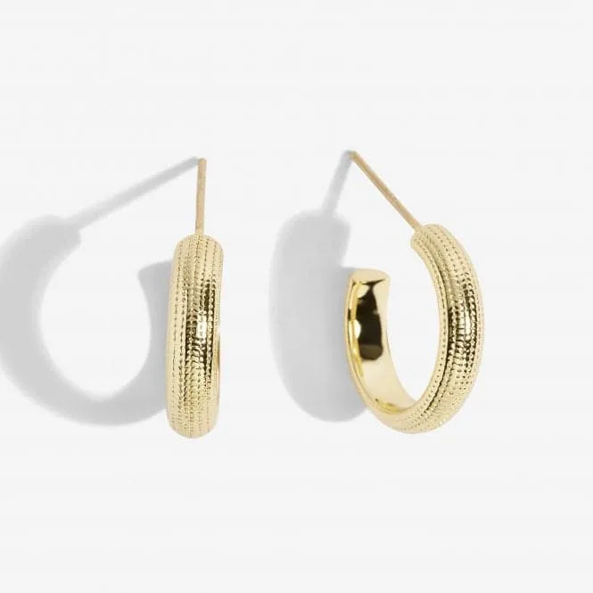 Chunky Basket Weave Statement Hoop Earrings 5171