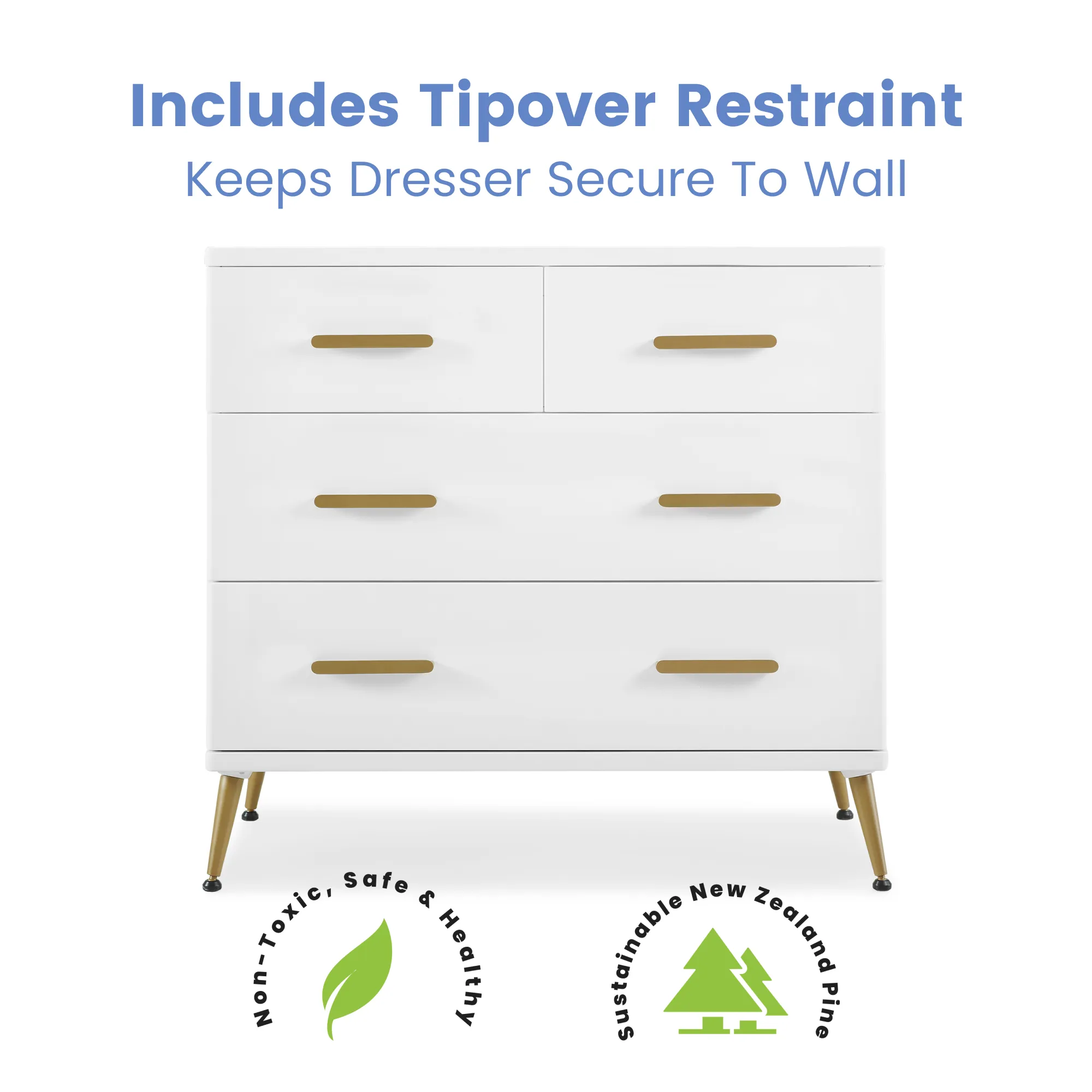 Delta Sloane 4 Drawer Dresser With Changing Top
