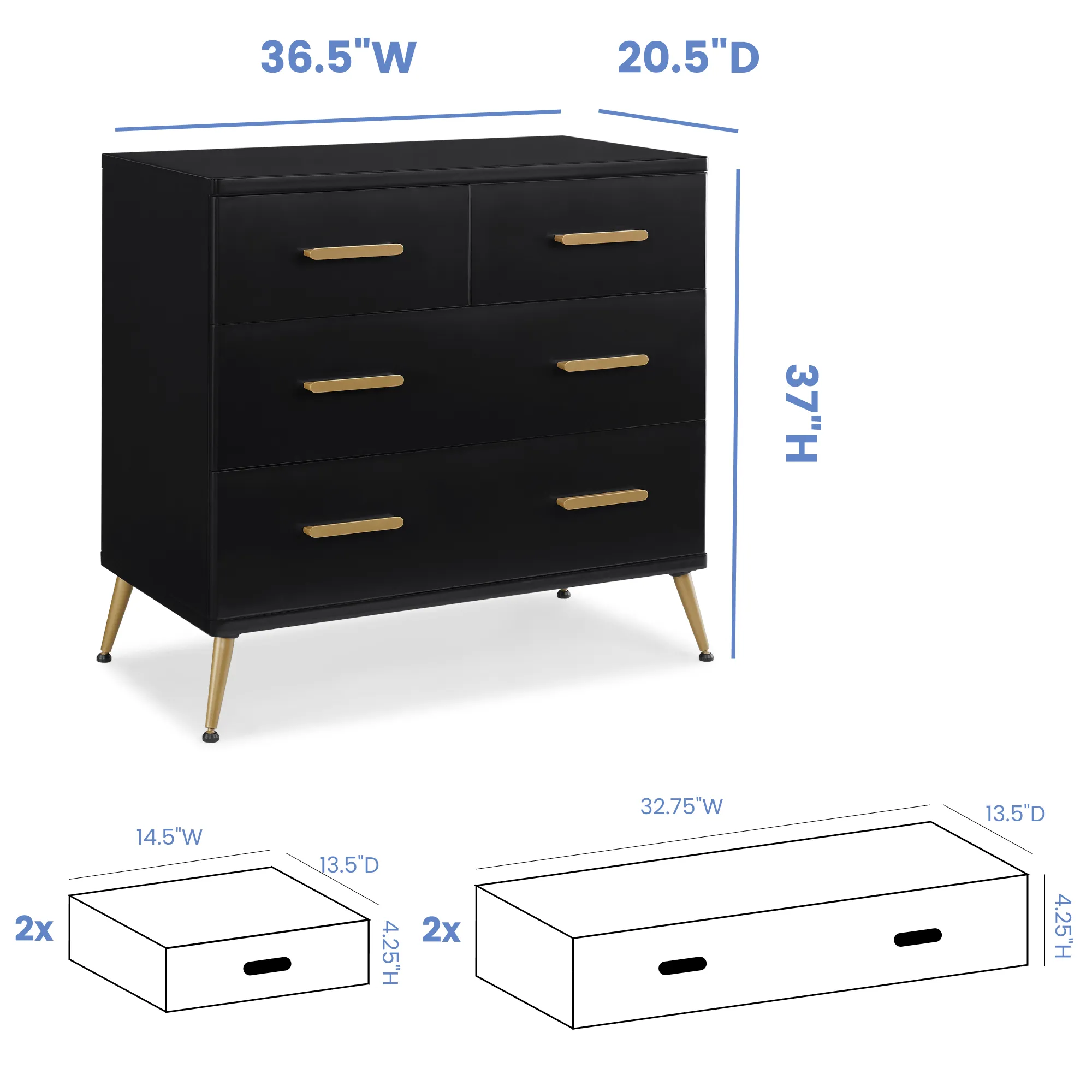 Delta Sloane 4 Drawer Dresser With Changing Top