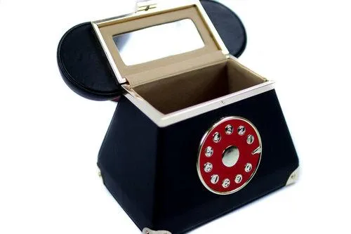 Limited edition designer unique vintage inspired telephone evening clutch purse bag- Graham