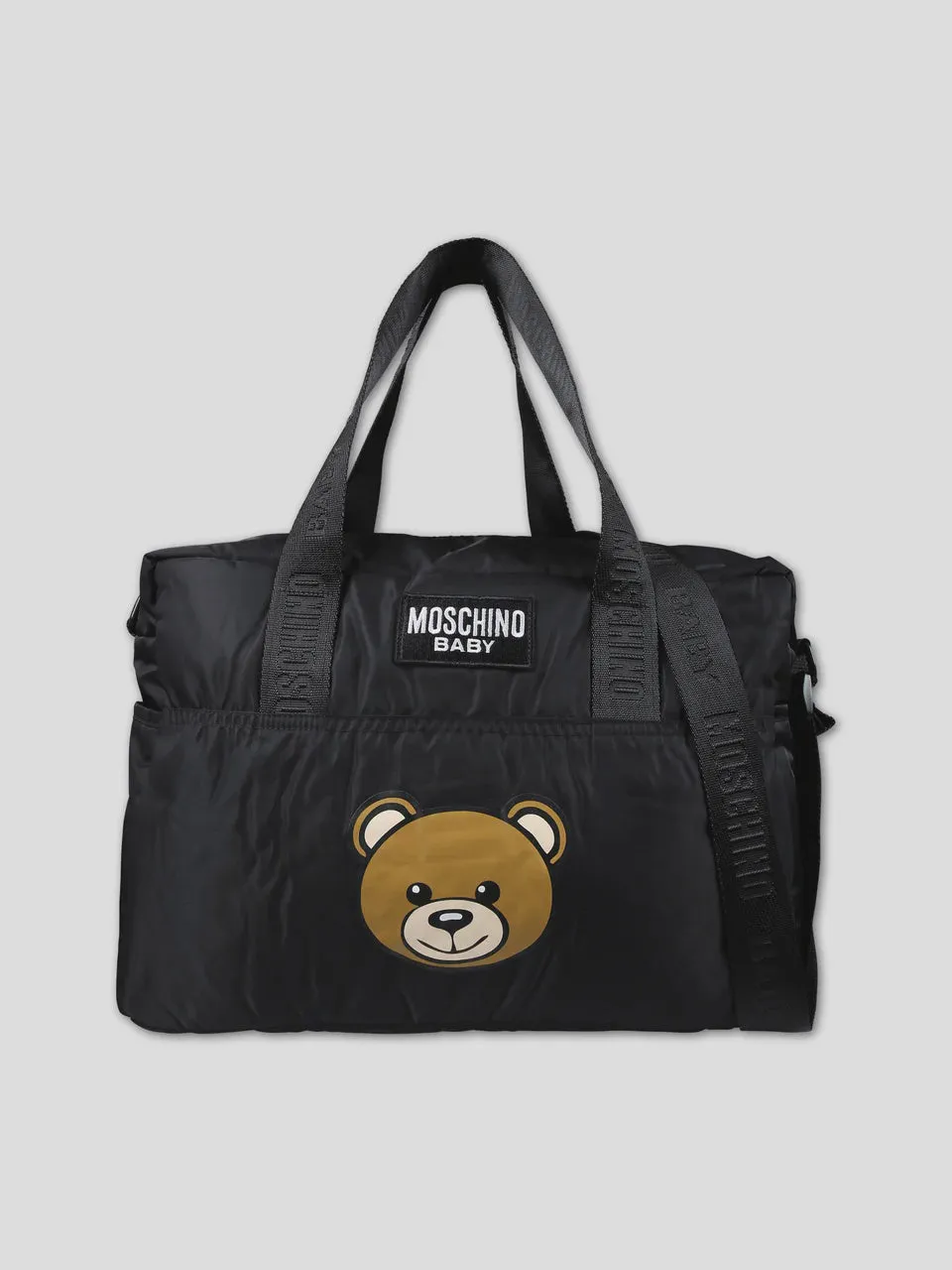 Moschino Diaper Bag with Changing Mat and Teddy Bear Logo